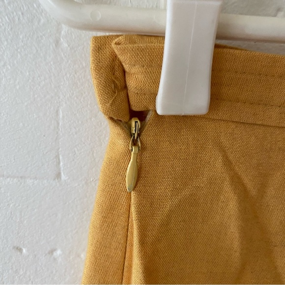 Vintage VISION Canada Linen Blend Yellow Trousers - Picture 9 of 11